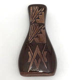 Sioux Native American Brown Pottery Vase by George Kills Pretty Enemy