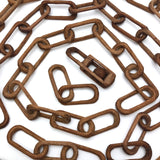 Eight Carved Whimsy Chains Plus Ball in Cage