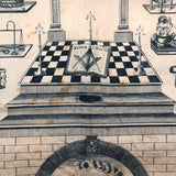 Very Rare, 1818 Early James T. Porter (Marked) Middletown, CT Masonic Grand Master Apron
