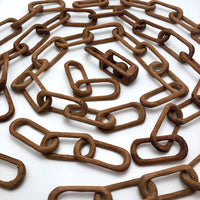 Eight Carved Whimsy Chains Plus Ball in Cage