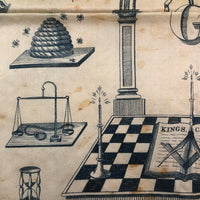 Very Rare, 1818 Early James T. Porter (Marked) Middletown, CT Masonic Grand Master Apron