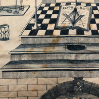 Very Rare, 1818 Early James T. Porter (Marked) Middletown, CT Masonic Grand Master Apron