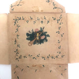 Charming 19th C. Watercolor Folk Out Envelope / Love Token