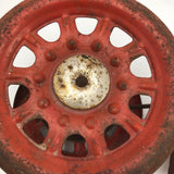 Sweet Old Wooden Horse Pull Toy with Gong Bell Wheels
