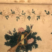Charming 19th C. Watercolor Folk Out Envelope / Love Token