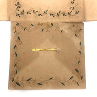 Charming 19th C. Watercolor Folk Out Envelope / Love Token