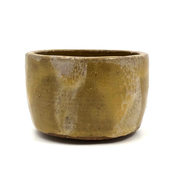Chunky, Satisfying Yellow and Cream Glazed Studio Pottery Bowl