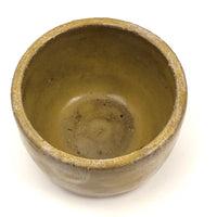 Chunky, Satisfying Yellow and Cream Glazed Studio Pottery Bowl