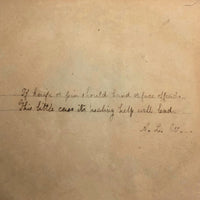 Charming 19th C. Watercolor Folk Out Envelope / Love Token