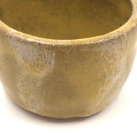 Chunky, Satisfying Yellow and Cream Glazed Studio Pottery Bowl