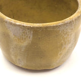 Chunky, Satisfying Yellow and Cream Glazed Studio Pottery Bowl