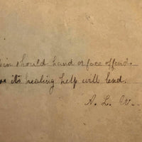 Charming 19th C. Watercolor Folk Out Envelope / Love Token