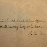 Charming 19th C. Watercolor Folk Out Envelope / Love Token