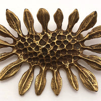 Bernard Chaudron Mid-Century Brutalist Cast Bronze Brooch