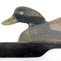 Flat, Old Handmade Working Wooden Duck Decoy
