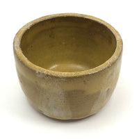 Chunky, Satisfying Yellow and Cream Glazed Studio Pottery Bowl