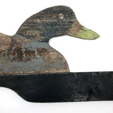 Flat, Old Handmade Working Wooden Duck Decoy