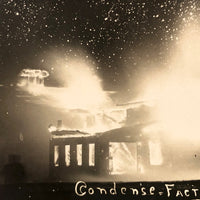 Condense Factory Fire at Night, 1908 Real Photo Postcard