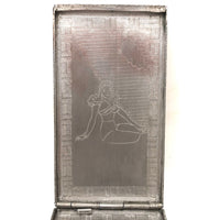 WWII Trench Art Case with Embracing Couple Plus Beauties Inside