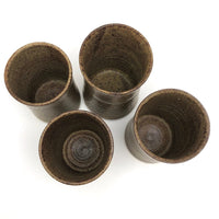 Hand-thrown Earthy Stoneware Tumblers - Set of 4