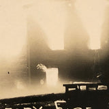Condense Factory Fire at Night, 1908 Real Photo Postcard