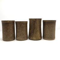 Hand-thrown Earthy Stoneware Tumblers - Set of 4
