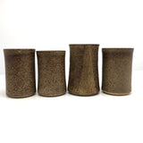 Hand-thrown Earthy Stoneware Tumblers - Set of 4