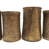 Hand-thrown Earthy Stoneware Tumblers - Set of 4