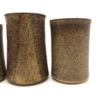 Hand-thrown Earthy Stoneware Tumblers - Set of 4