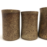 Hand-thrown Earthy Stoneware Tumblers - Set of 4