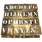Reese's Interlocking 2 Inch Brass Alphabet Stencils, Complete Set