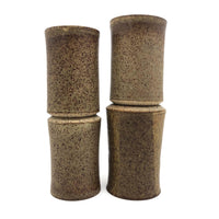 Hand-thrown Earthy Stoneware Tumblers - Set of 4