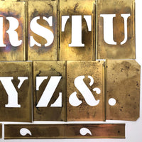 Reese's Interlocking 2 Inch Brass Alphabet Stencils, Complete Set