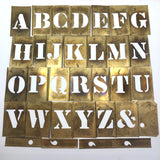 Reese's Interlocking 2 Inch Brass Alphabet Stencils, Complete Set