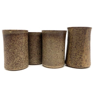 Hand-thrown Earthy Stoneware Tumblers - Set of 4
