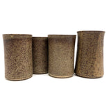 Hand-thrown Earthy Stoneware Tumblers - Set of 4