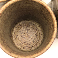Hand-thrown Earthy Stoneware Tumblers - Set of 4