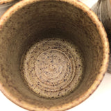 Hand-thrown Earthy Stoneware Tumblers - Set of 4