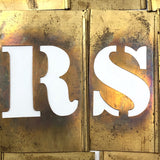 Reese's Interlocking 2 Inch Brass Alphabet Stencils, Complete Set