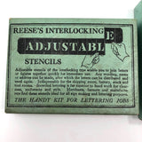 Reese's Interlocking 2 Inch Brass Alphabet Stencils, Complete Set
