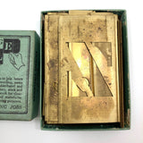Reese's Interlocking 2 Inch Brass Alphabet Stencils, Complete Set