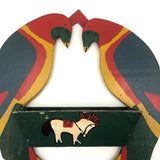 Fabulous Folk Art Wall Box with Birds and White Circus Horse