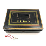 J.P Rock's Tole Lock Box, with Key