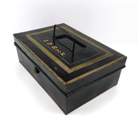 J.P Rock's Tole Lock Box, with Key