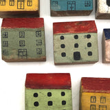 Antique Erzgebirge Houses and Churches - Set of Eight