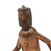 Charming Old Welded Copper Folk Art Skier