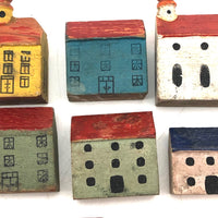 Antique Erzgebirge Houses and Churches - Set of Eight