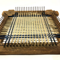 Handmade Wooden Flat Loom with Partial Weaving
