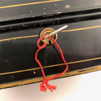 J.P Rock's Tole Lock Box, with Key