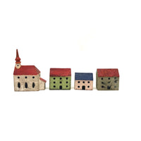 Antique Erzgebirge Houses and Churches - Set of Eight